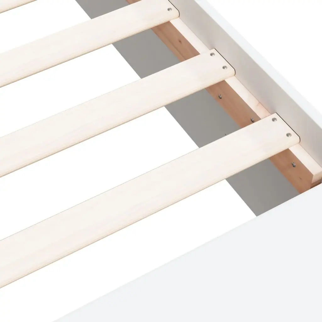 White Bed Frame 90x190 cm with Storage