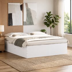Durable White Bed Frame 180x200 cm with Modern Design