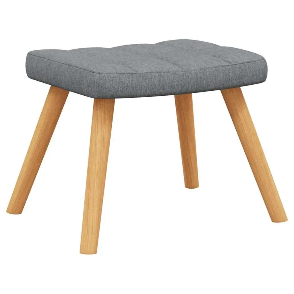 Grey Fabric Rocking Chair with Matching Stool