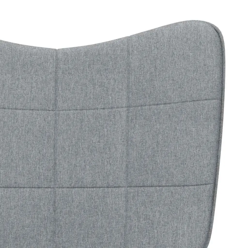 Grey Fabric Rocking Chair with Matching Stool