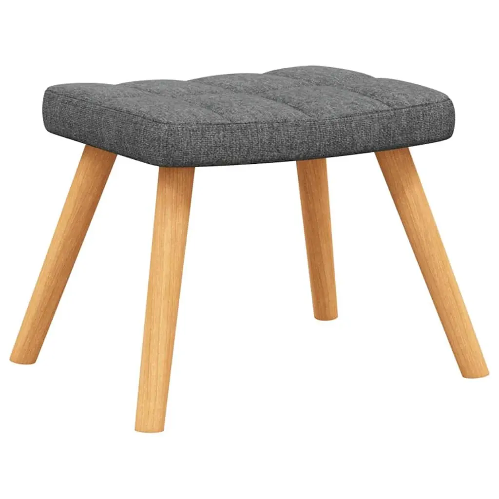 Rocking Chair Fabric Dark Grey with Footstool