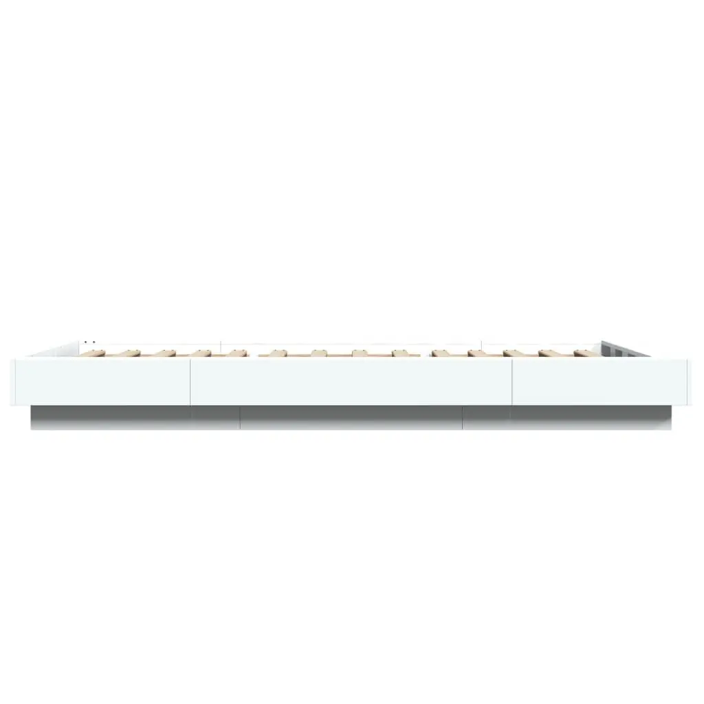Bed Frame with RGB LED Lights and Slatted Base 90x190 cm