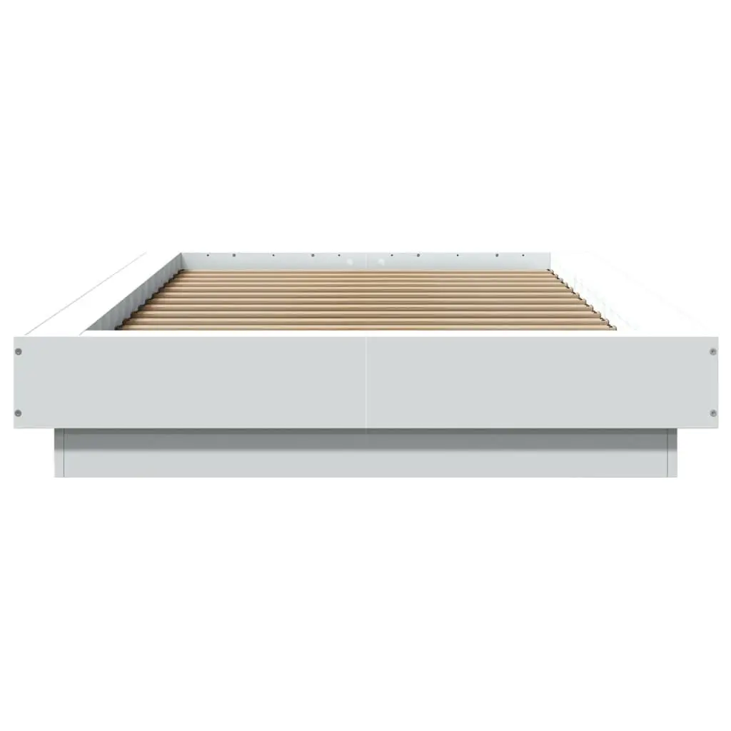 White Bed Frame 90x190 cm with Engineered Wood