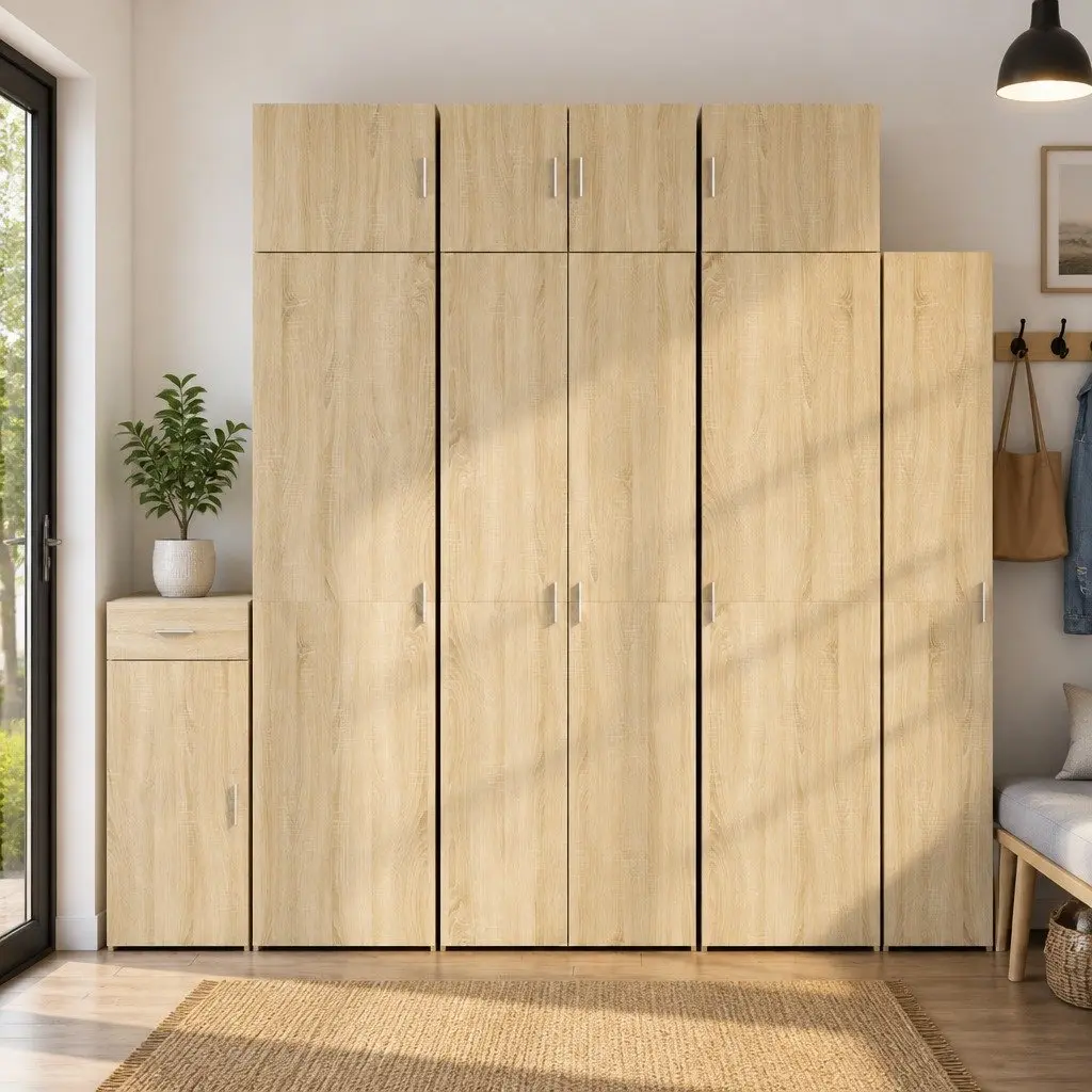Tall Storage Cabinet with Multiple Compartments