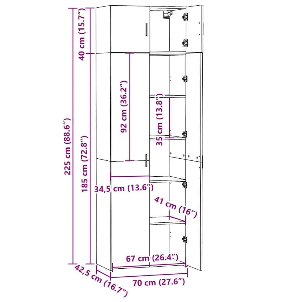 Tall Storage Cabinet with Multiple Compartments