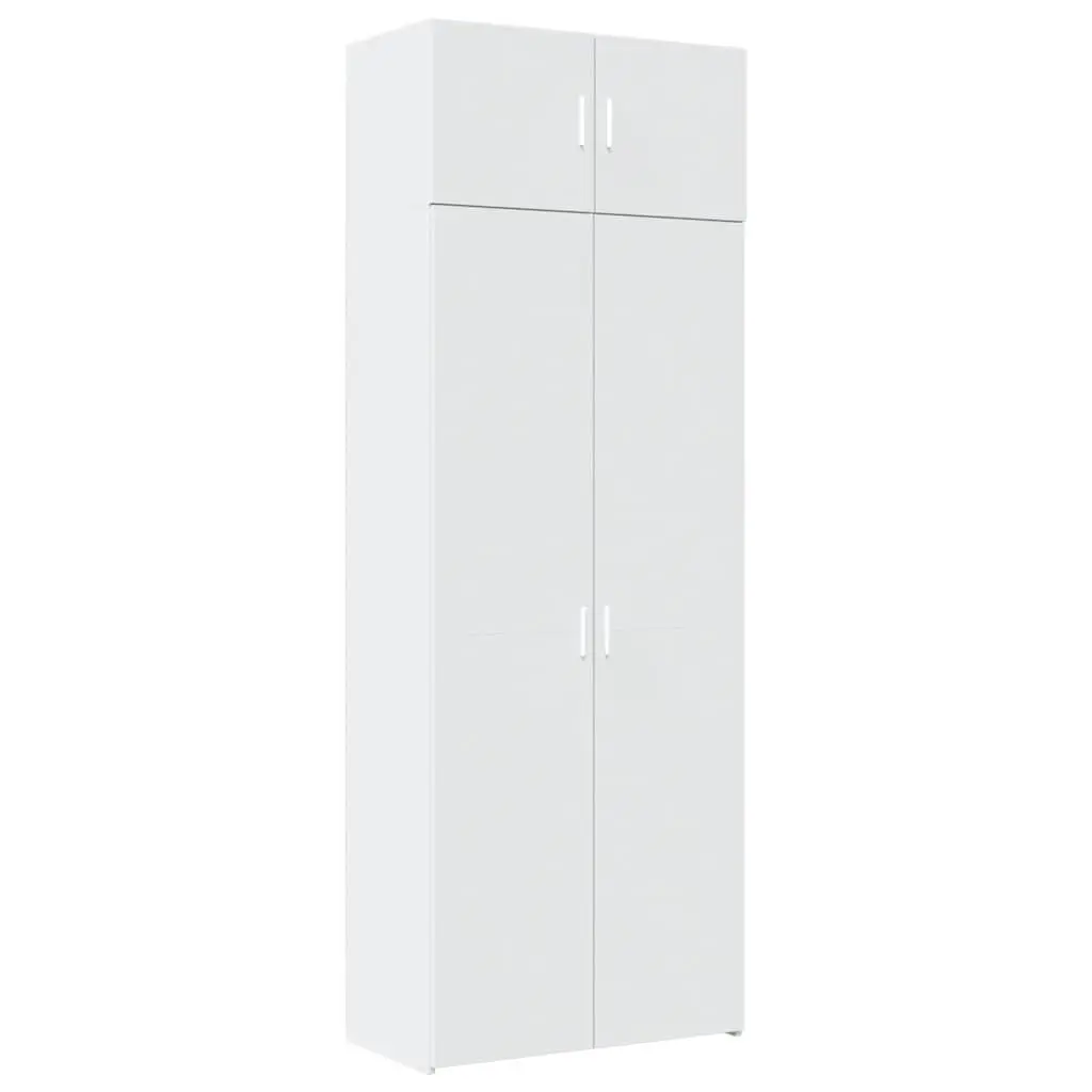 Storage Cabinet Engineered Wood Tall White