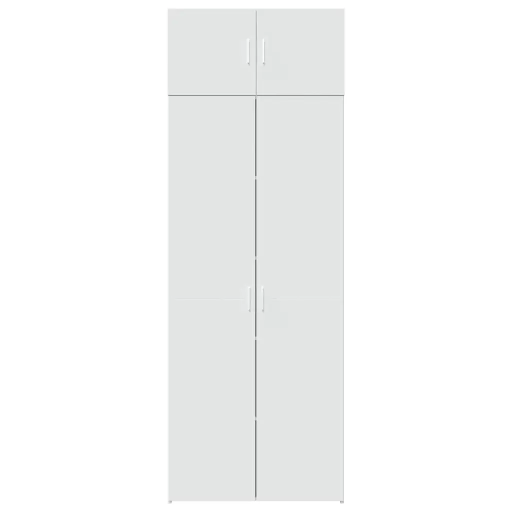 Storage Cabinet Engineered Wood Tall White