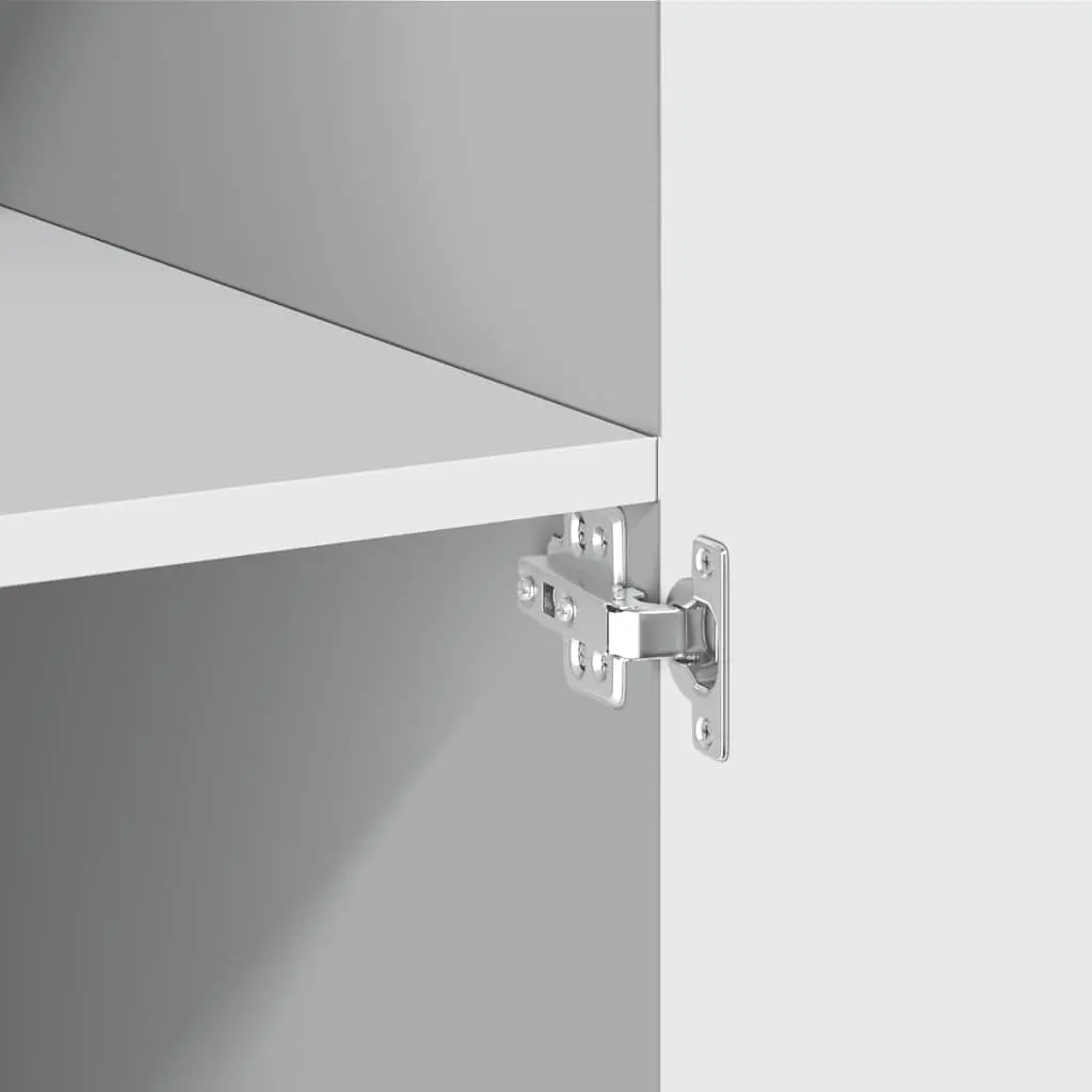 Storage Cabinet Engineered Wood Tall White
