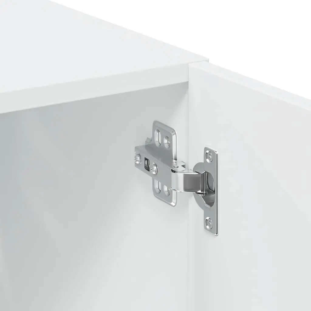Storage Cabinet Engineered Wood Tall White