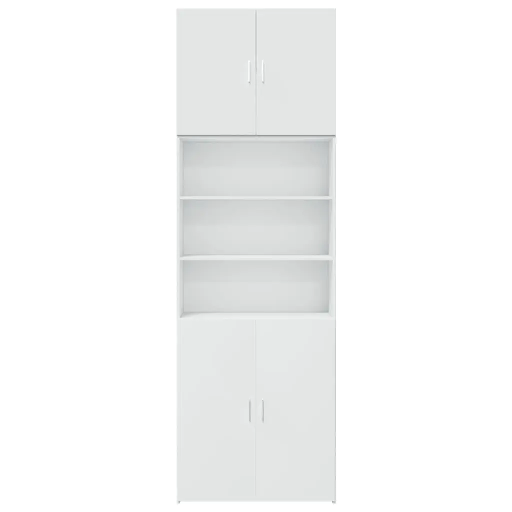 White Highboard Storage Cabinet 80x42.5x249cm