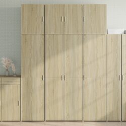 Highboard Storage Cabinet with Sonoma Oak Finish