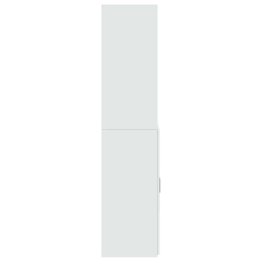 Highboard Engineered Wood 80x42.5x185cm White Storage Cabinet Shelving Unit