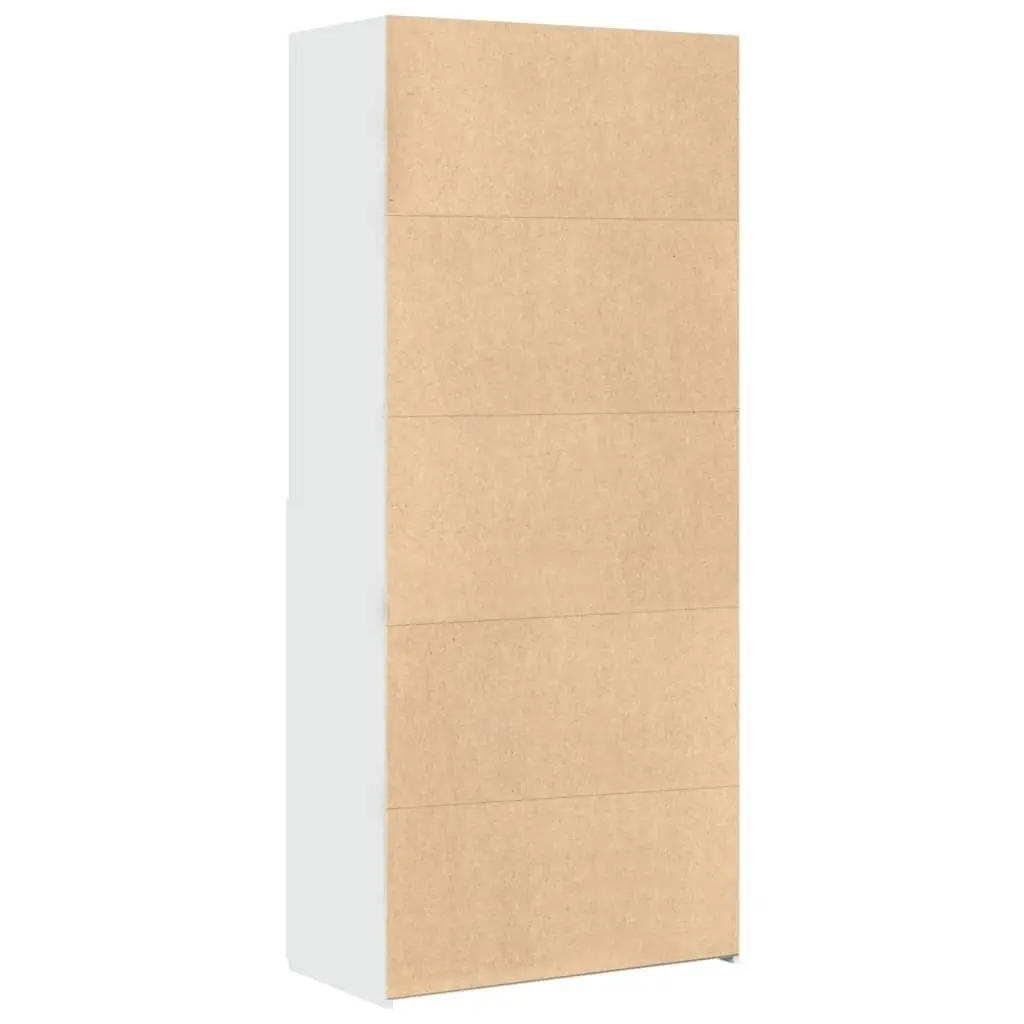 Highboard Engineered Wood 80x42.5x185cm White Storage Cabinet Shelving Unit