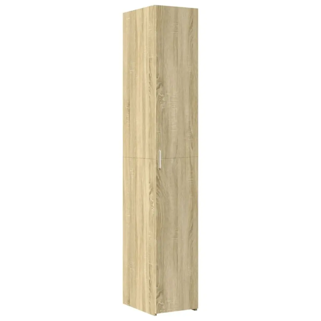 Highboard Storage Cabinet in Brown Engineered Wood