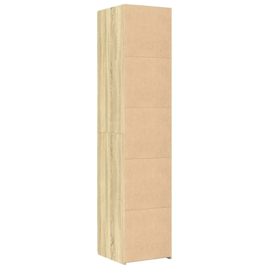 Highboard Storage Cabinet Engineered Wood 40 x 42.5 x 185 cm Brown