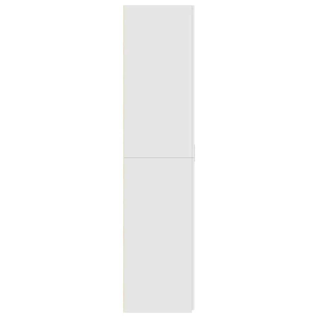 White Engineered Wood Highboard Storage Cabinet
