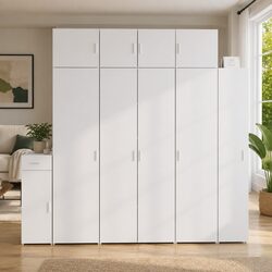 Durable White Highboard Storage Cabinet for Stylish Living