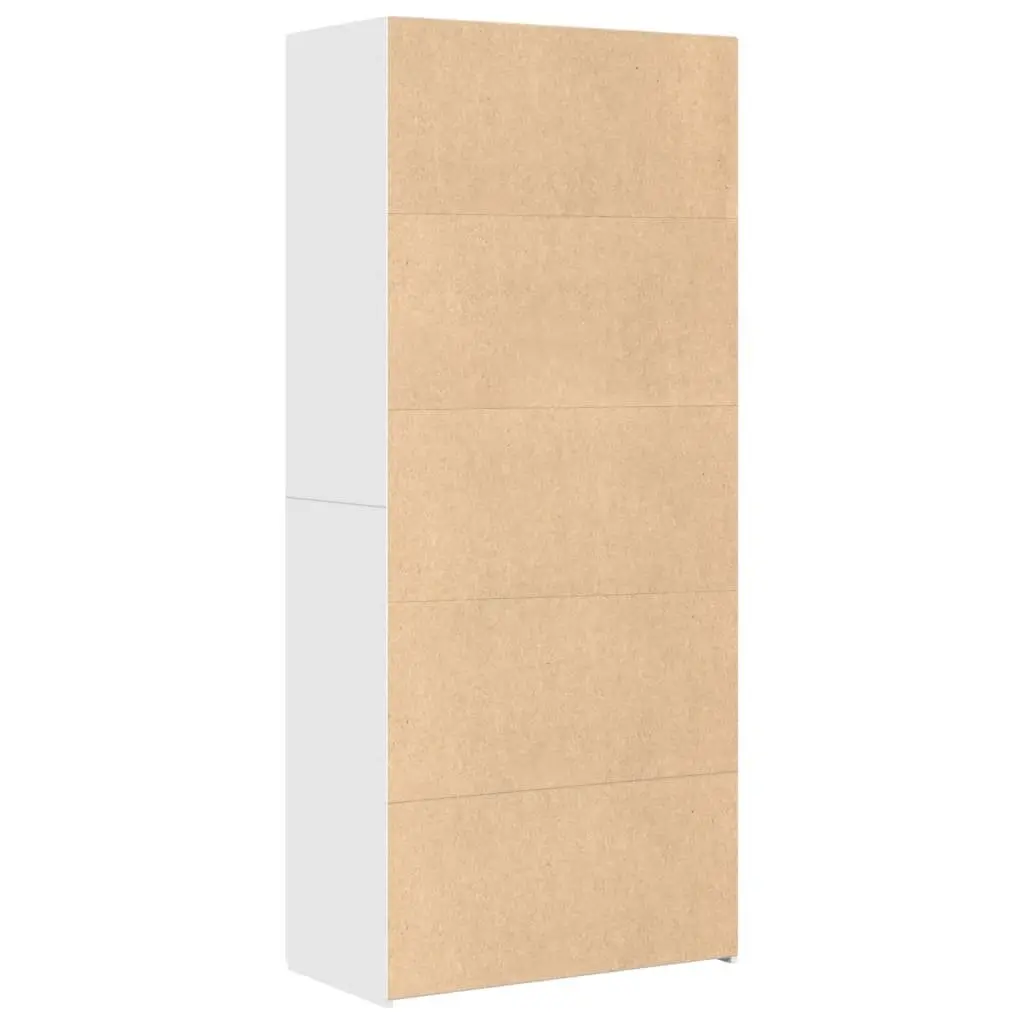 White Highboard Storage Cabinet Engineered Wood Bedroom Living Room Sideboard