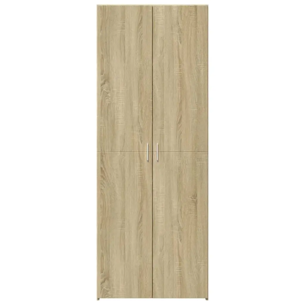 Highboard Storage Cabinet in Brown Engineered Wood