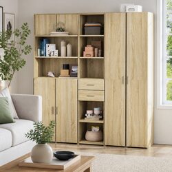 Engineered Wood Highboard Sonoma Oak 40x42.5x185cm
