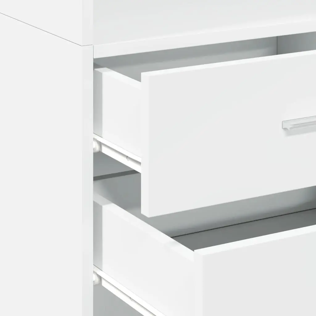 White Modern Highboard Storage Cabinet for Organizing