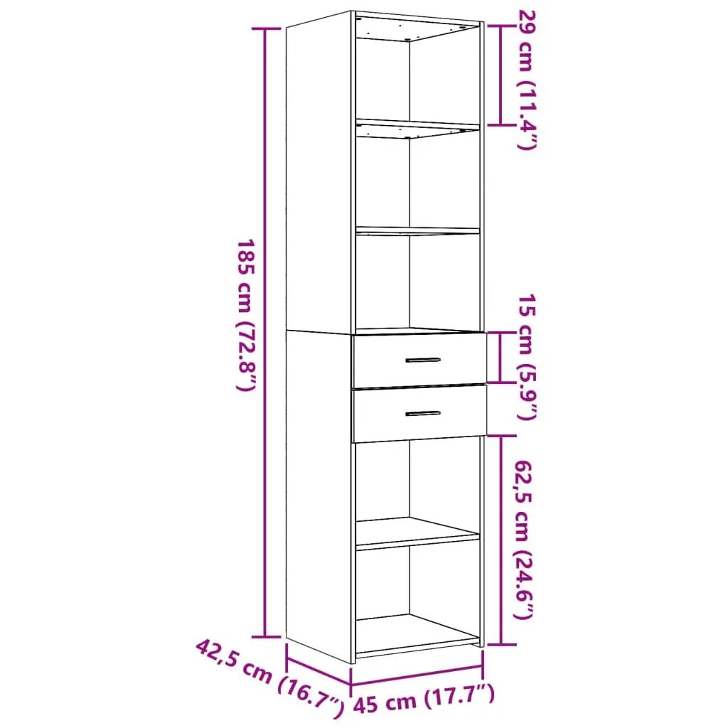 White Modern Highboard Storage Cabinet for Organizing