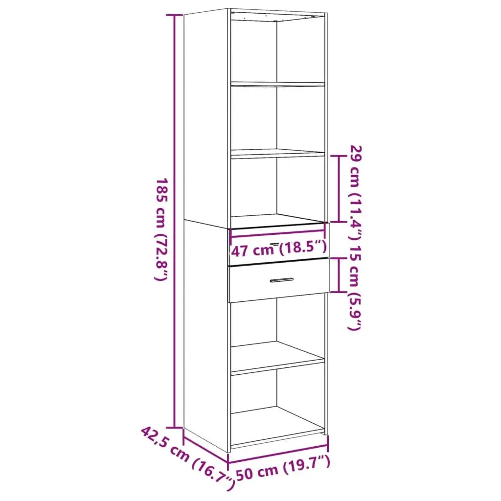 Highboard Storage Cabinet in White