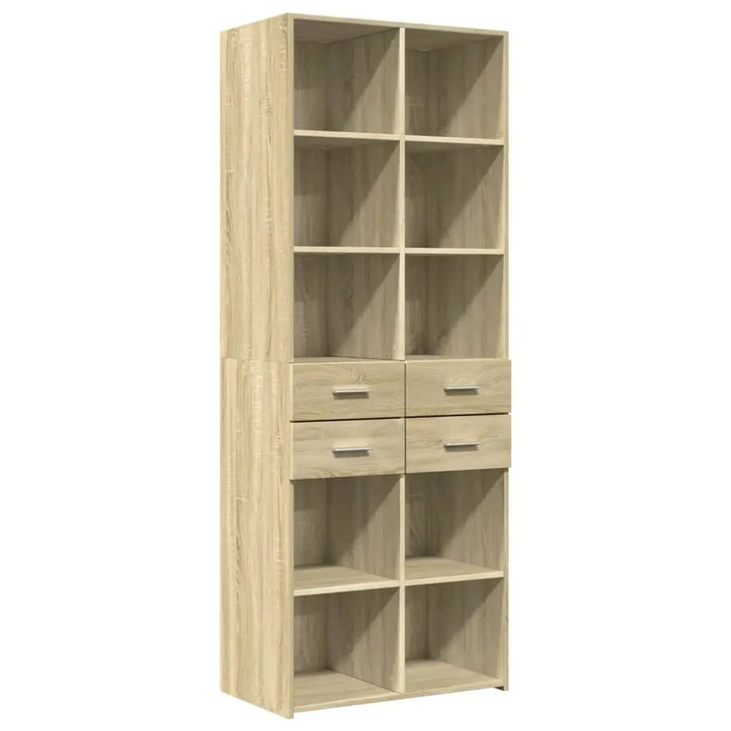 Brown Highboard Sideboard Storage Cabinet 70x42.5x185cm