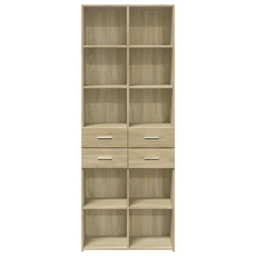 Brown Highboard Sideboard Storage Cabinet 70x42.5x185cm