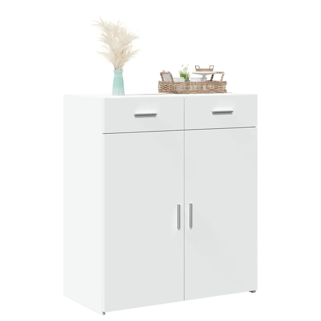 White Sideboard Cabinet with Storage Drawers