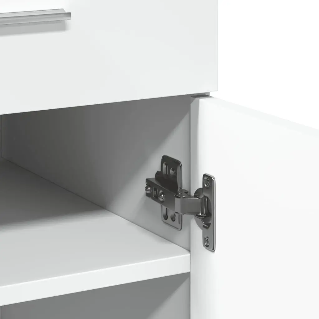 White Sideboard Cabinet with Storage Drawers