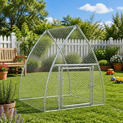Durable Rabbit Hutch with Galvanised Steel Frame