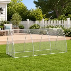 Large Walk-In Rabbit Hutch Enclosure in Galvanised Steel