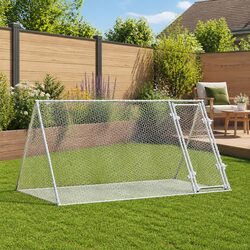Durable Galvanised Steel Outdoor Rabbit Hutch 200x105x91cm