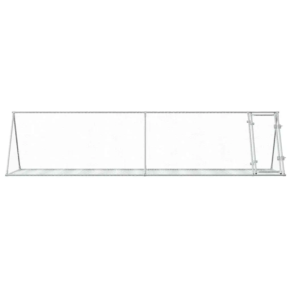 Rabbit Hutch Outdoor Enclosure Silver Small Animal Cage Ventilated Mesh Design