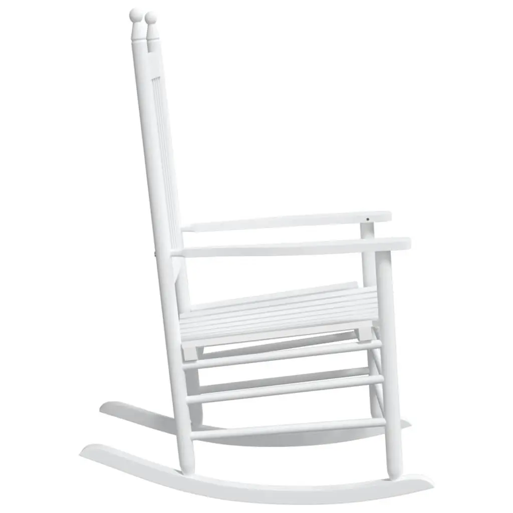 White Solid Wood Rocking Chairs Set of 2