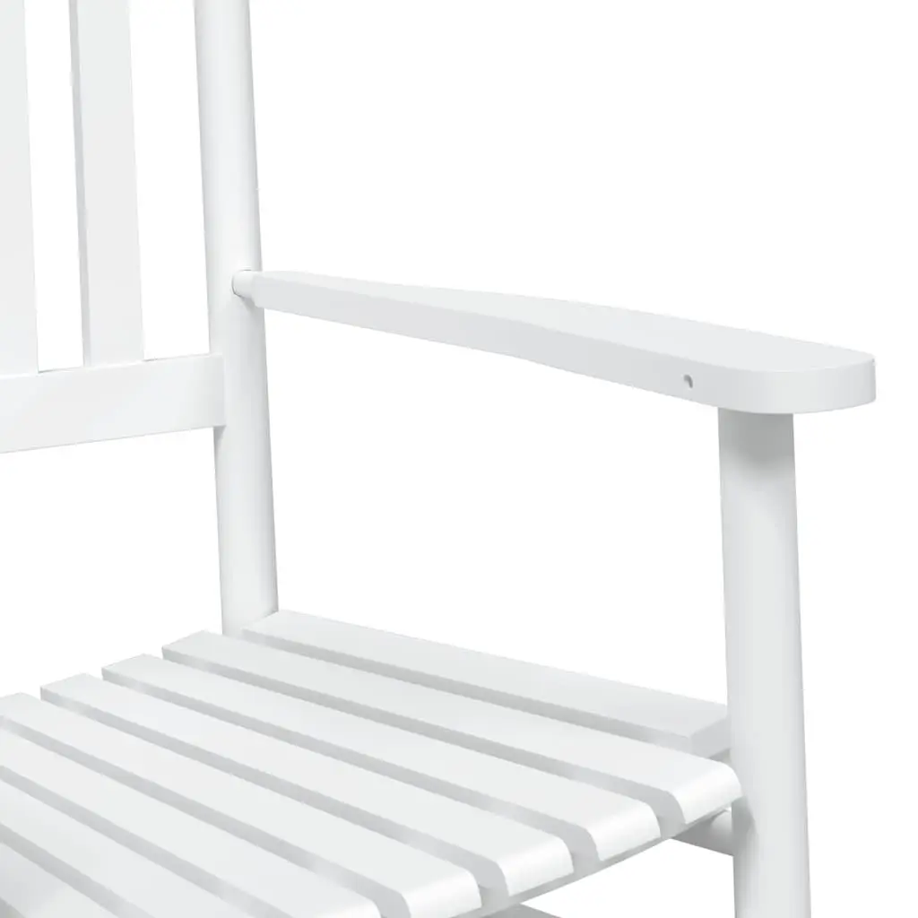White Solid Wood Rocking Chairs Set of 2