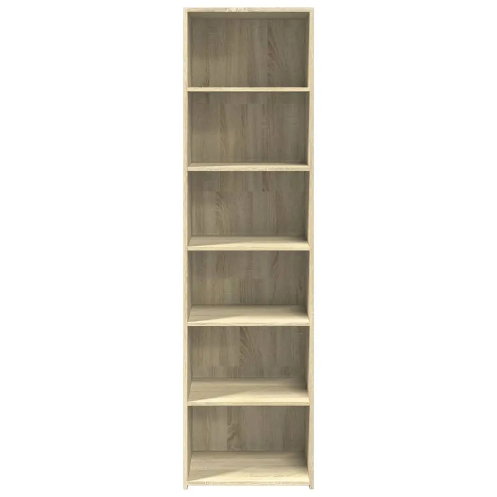 Highboard Cabinet Brown Engineered Wood 50 x 41 x 185 cm Storage Sideboard