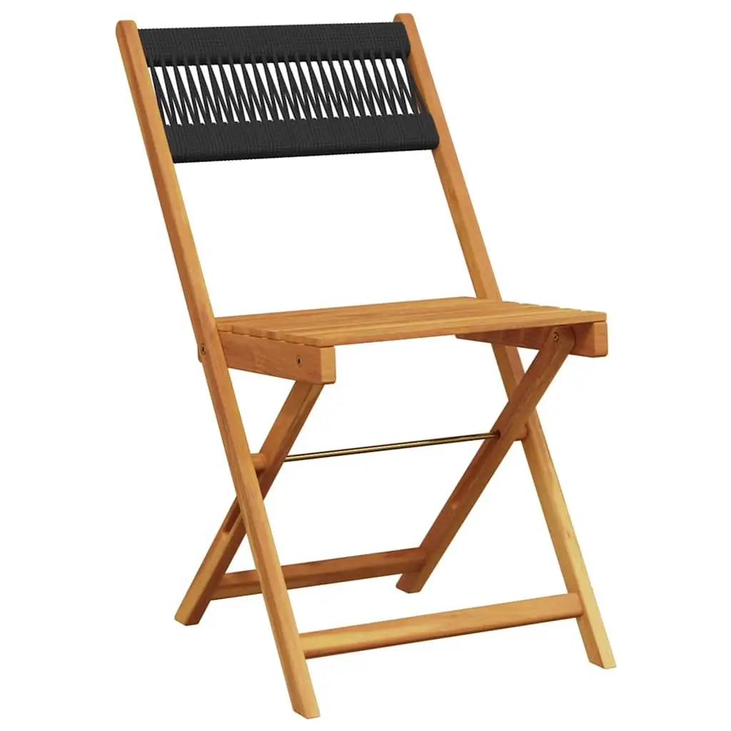 3 Piece Bistro Set for Outdoor Use in Black