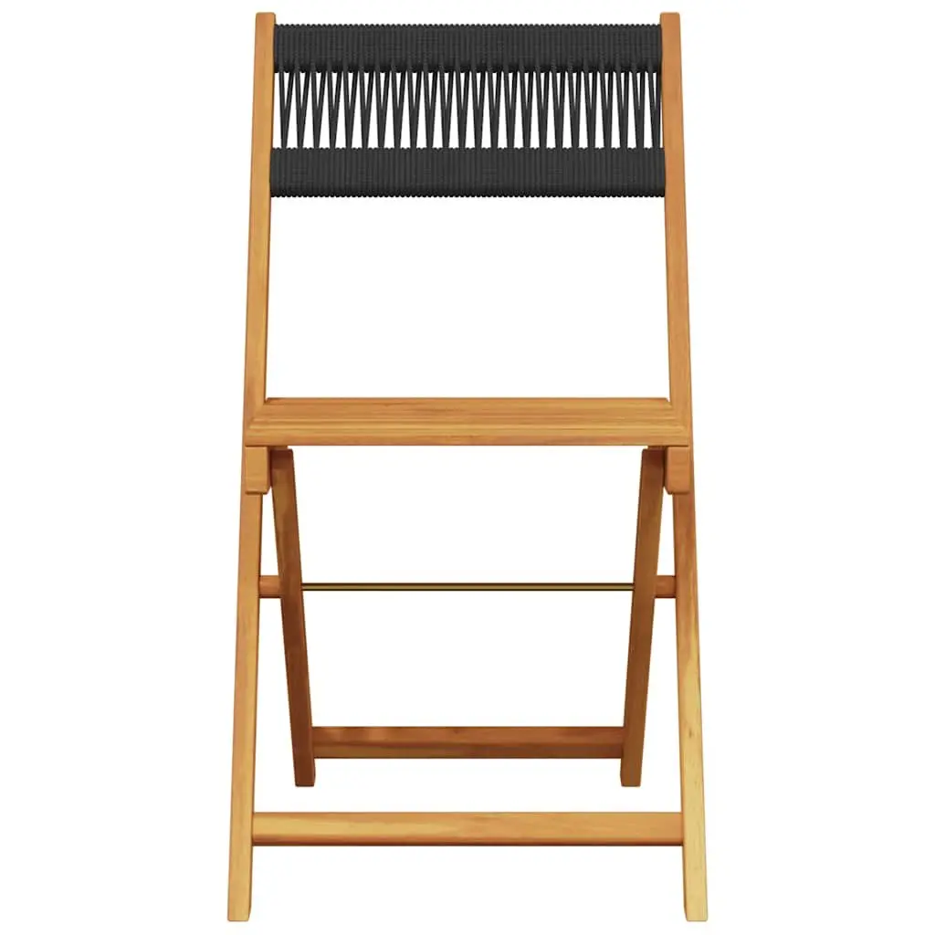 3 Piece Bistro Set for Outdoor Use in Black