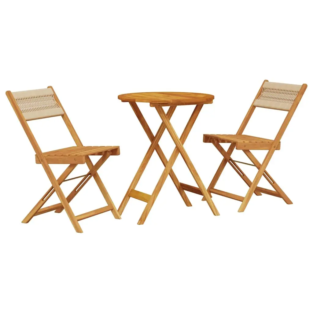 Beige 3-Piece Bistro Set for Outdoor Spaces