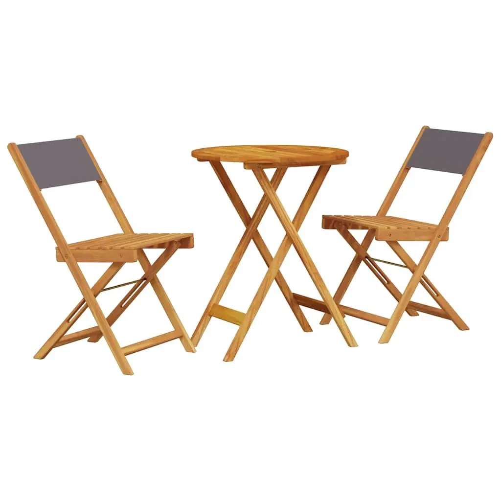 3 Piece Anthracite Bistro Set for Outdoor Spaces