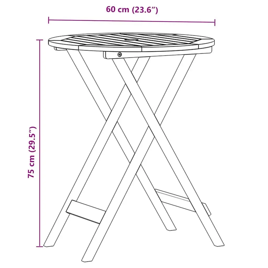Outdoor Bistro Set 3 Piece Beige Garden Furniture Foldable Table Chairs