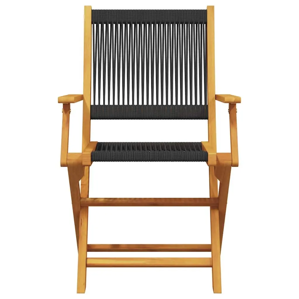 3 Piece Black Bistro Set for Outdoor Spaces