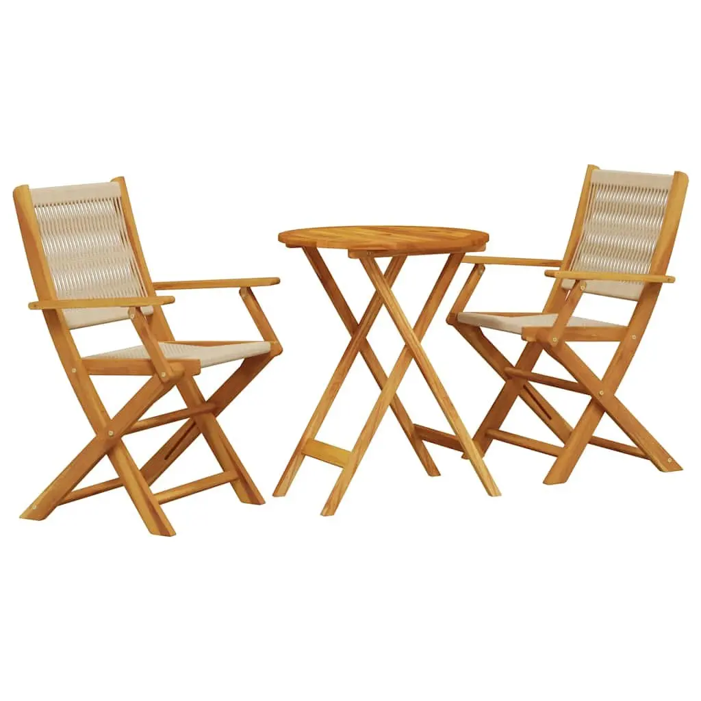3-Piece Outdoor Bistro Set in Beige