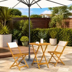 White 3 Piece Bistro Set for Outdoor Spaces