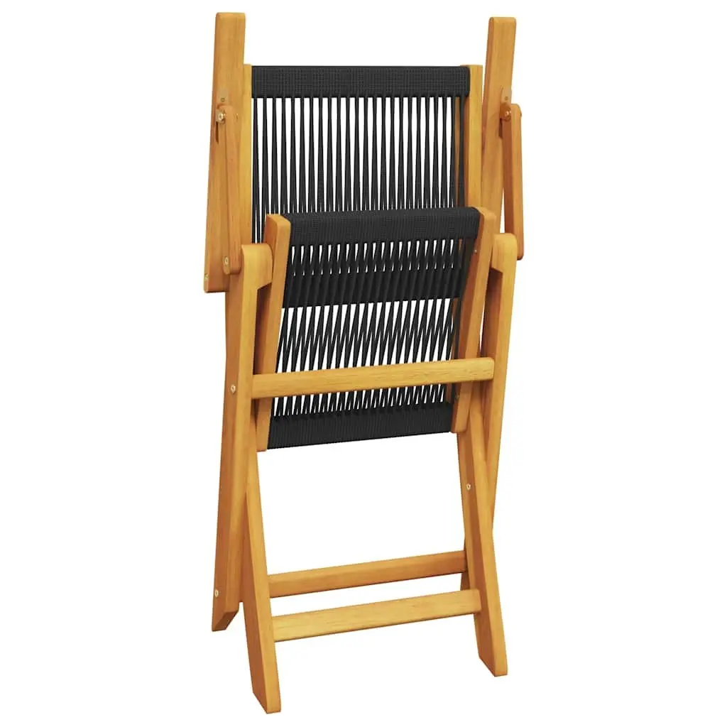 3 Piece Black Bistro Set for Outdoor Enjoyment