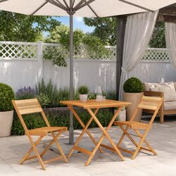 High-Quality 3 Piece Bistro Set in Beige for Outdoors