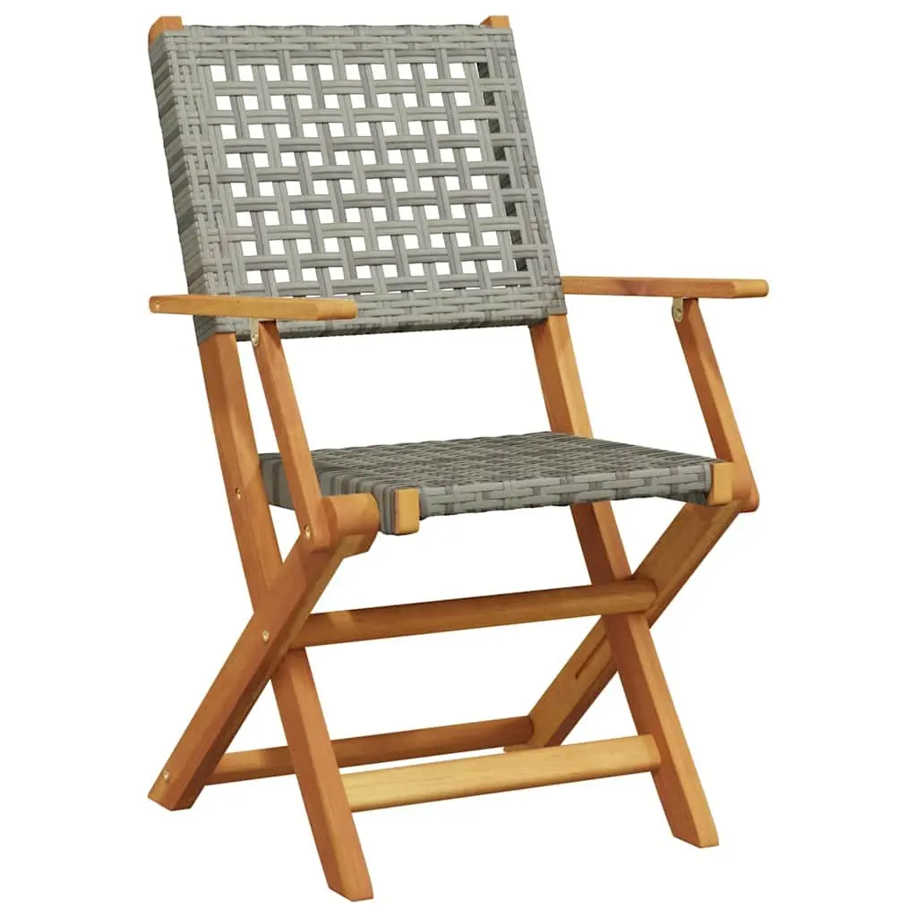 3 Piece Grey Bistro Set for Outdoor Spaces