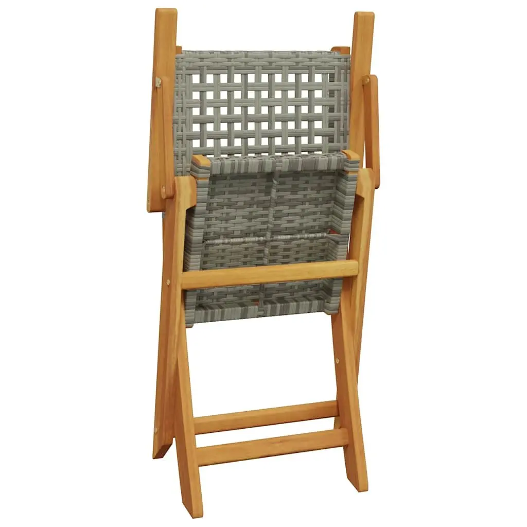 3 Piece Grey Bistro Set for Outdoor Spaces